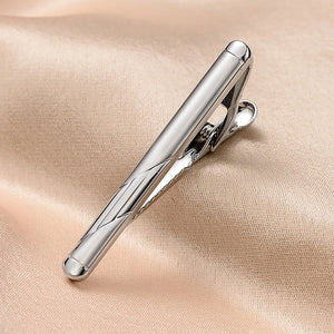 Copper Metal Silver Tie Clip for Men Wedding Necktie Tie Clasp Clip