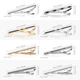 Copper Metal Silver Tie Clip for Men Wedding Necktie Tie Clasp Clip
