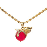 Gold-plated Red Necklace Women's
