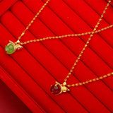 Gold-plated Red Necklace Women's