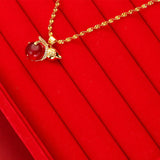 Gold-plated Red Necklace Women's