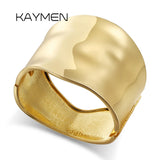 Plated Chunky Metal Bangle Cuff Bracelet