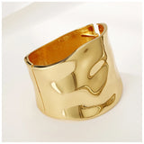 Plated Chunky Metal Bangle Cuff Bracelet