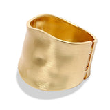 Plated Chunky Metal Bangle Cuff Bracelet