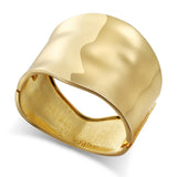Plated Chunky Metal Bangle Cuff Bracelet