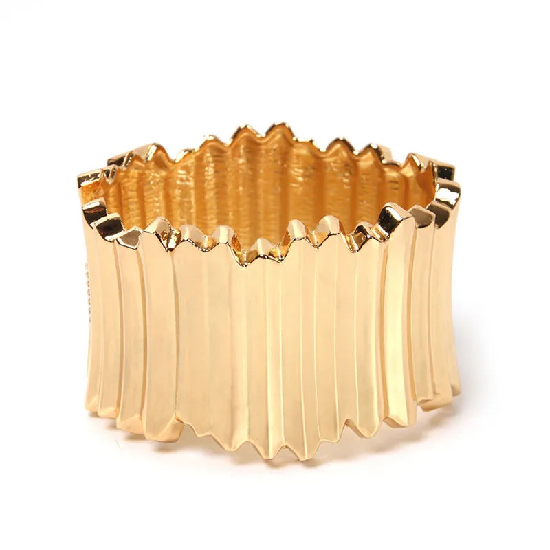 Statement Bangle for Women Plated Metal Cuff Bangles