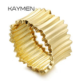 Statement Bangle for Women Plated Metal Cuff Bangles