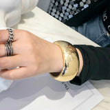 Statement Bangle for Women Round Metal Opened Cuff Bangles