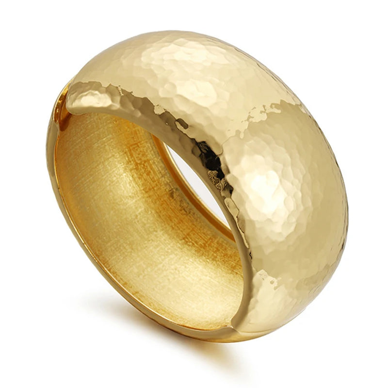 Statement Bangle for Women Round Metal Opened Cuff Bangles