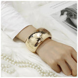 Statement Bangle for Women Round Metal Opened Cuff Bangles