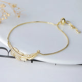 Geometric Charm Adjustable Bracelets with Zircon Inlay
