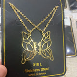 Couple Name Necklace Lover Jewelry Chain Butterfly Names For Women Men