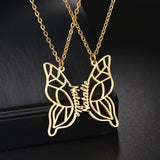 Couple Name Necklace Lover Jewelry Chain Butterfly Names For Women Men