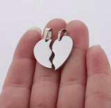 Stainless Steel Heart Pendant Necklace Couples Jewelry