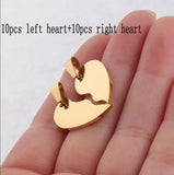 Stainless Steel Heart Pendant Necklace Couples Jewelry