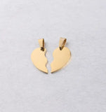 Stainless Steel Heart Pendant Necklace Couples Jewelry