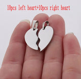 Stainless Steel Heart Pendant Necklace Couples Jewelry