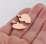 Stainless Steel Heart Pendant Necklace Couples Jewelry