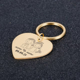 Custom Engraved Newlyweds Keyring with Name and Date for Home Keys