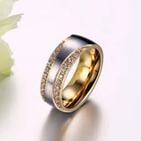 Couple Ring for Women and Men Love Ring Stainless Steel Gold-Color