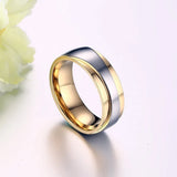 Couple Ring for Women and Men Love Ring Stainless Steel Gold-Color