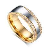 Couple Ring for Women and Men Love Ring Stainless Steel Gold-Color