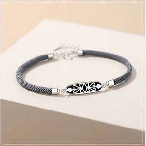 Silver Epoxy Crown Shield Bracelet S1013