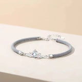 Silver Epoxy Crown Shield Bracelet S1013