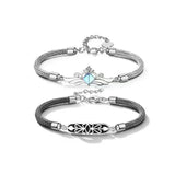 Silver Epoxy Crown Shield Bracelet S1013