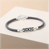 Silver Epoxy Crown Shield Bracelet S1013