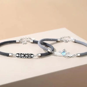 Silver Epoxy Crown Shield Bracelet S1013