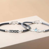 Silver Epoxy Crown Shield Bracelet S1013