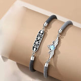 Silver Epoxy Crown Shield Bracelet S1013