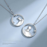 Silver Prince Fox Pendant Necklace Jewelry Gift X211