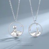Silver Prince Fox Pendant Necklace Jewelry Gift X211