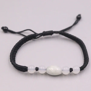 Natural Jadeite Cylinder Bead Bracelet 6.3inch Women Gift