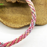 Pink String Weave Bracelet Amulet Knitted Bracelet