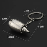 Creative Airplane Turbine Pendant Key Ring Keychain