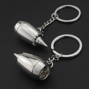 Creative Airplane Turbine Pendant Key Ring Keychain