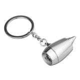 Creative Airplane Turbine Pendant Key Ring Keychain