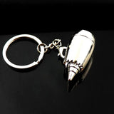 Creative Airplane Turbine Pendant Key Ring Keychain