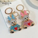 Cute Bow Bear Keychain Love Bear Doll Metal Keychain Pendant Gift