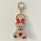 Cute Bow Bear Keychain Love Bear Doll Metal Keychain Pendant Gift