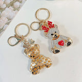 Cute Bow Bear Keychain Love Bear Doll Metal Keychain Pendant Gift