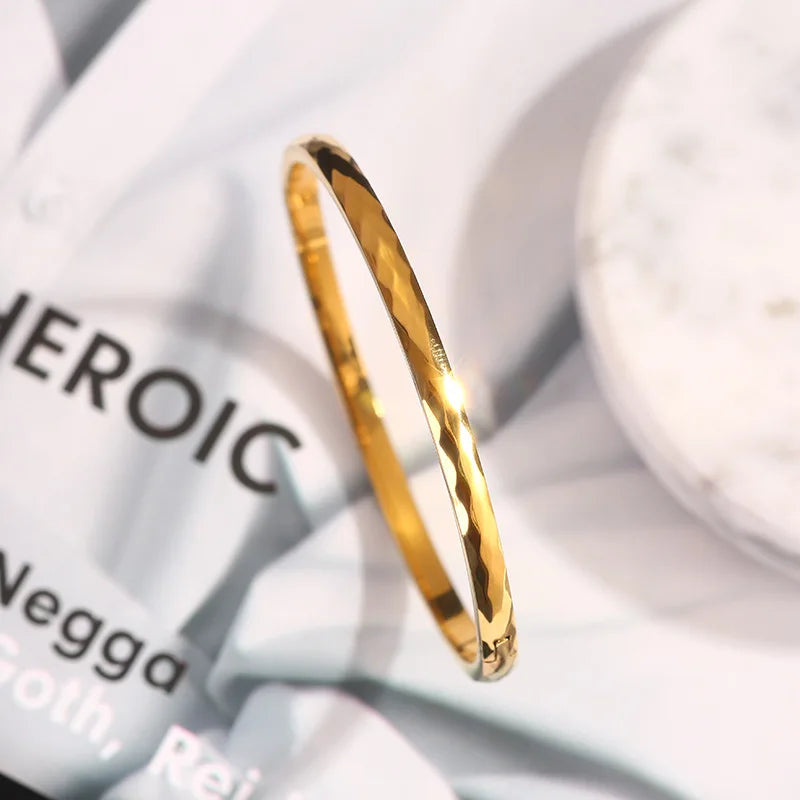 Geometric Rose Diamond Shaped Titanium Steel Bracelet