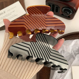 Large Acetic Acid Hair Clip Claw Plaid Shark Clip Hair Accessories