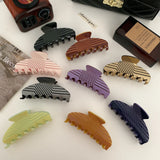 Large Acetic Acid Hair Clip Claw Plaid Shark Clip Hair Accessories