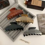 Large Acetic Acid Hair Clip Claw Plaid Shark Clip Hair Accessories