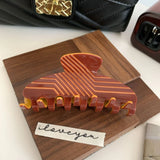 Large Acetic Acid Hair Clip Claw Plaid Shark Clip Hair Accessories