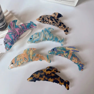 The Ocean's Stupid Baby Dolphin Hair Clip Claw Acetic Acid for Women and Girls